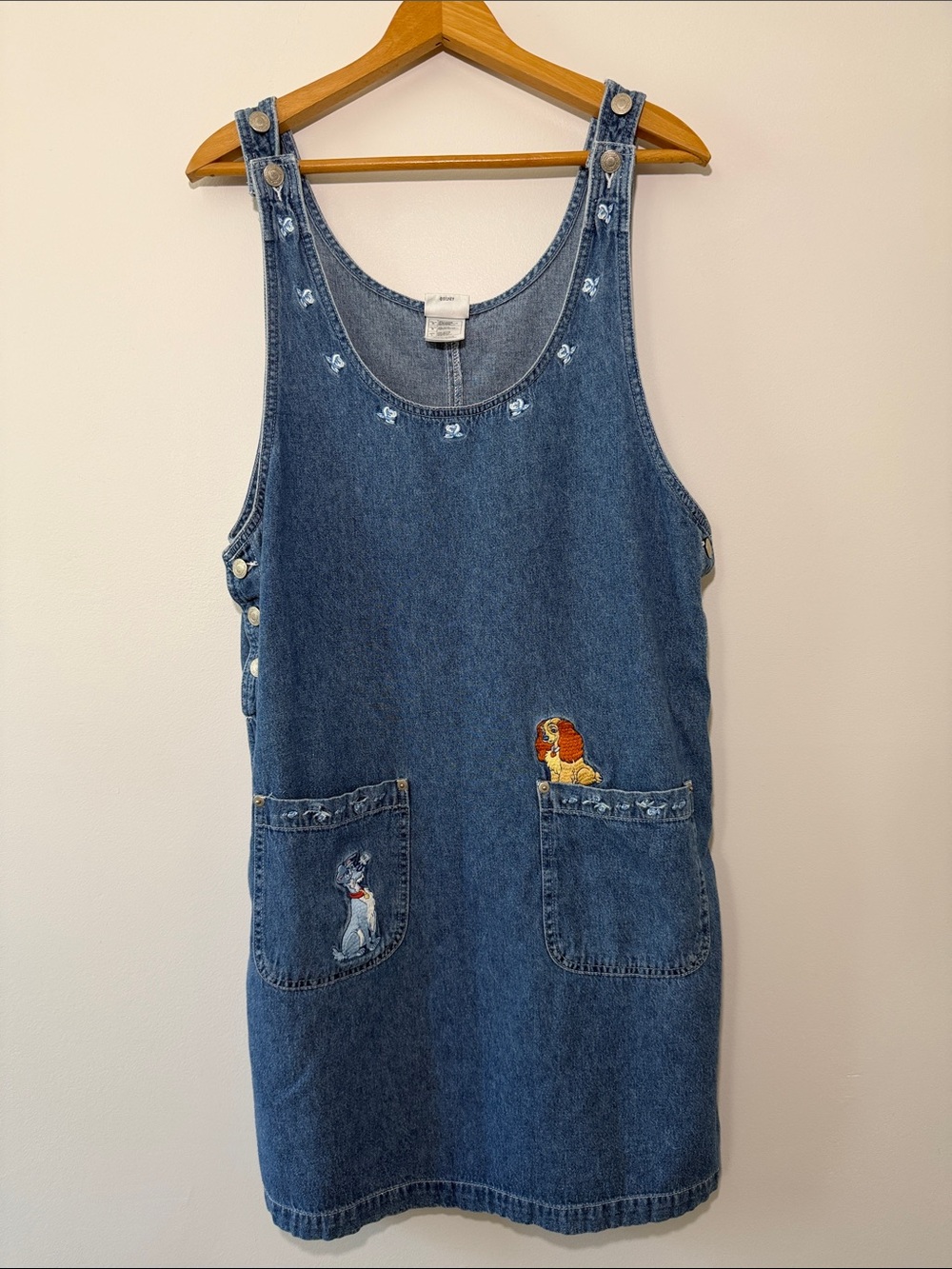 Disney Lady and the Tramp Denim Jumper Dress, Vintage